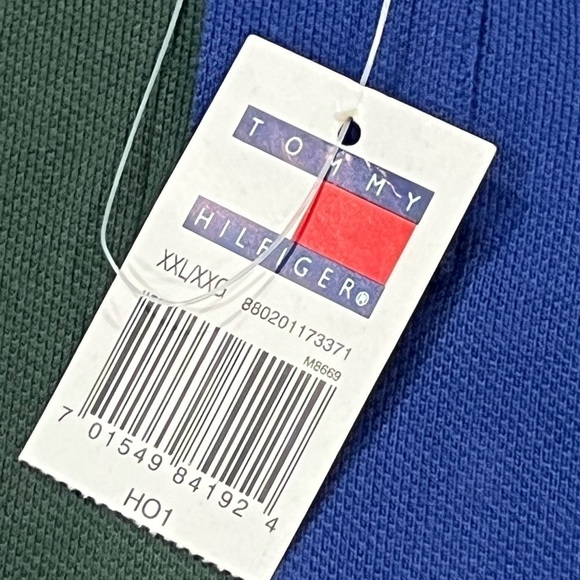 NWT New Old Stock XXL Tommy Hilfiger Color block Long Sleeve Polo Shirt - Picture 6 of 9